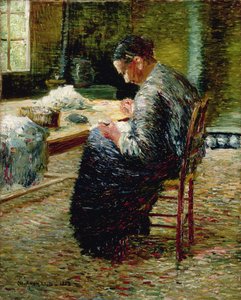 Sanatçının Dikişli Annesinin Portresi, 1885
